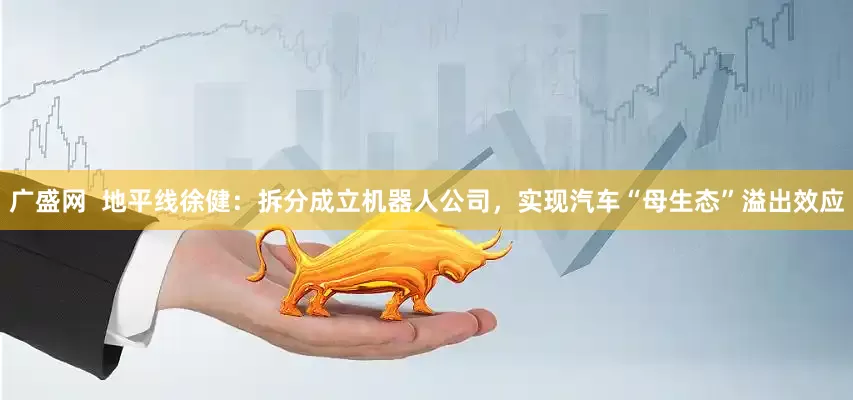 广盛网  地平线徐健：拆分成立机器人公司，实现汽车“母生态”溢出效应